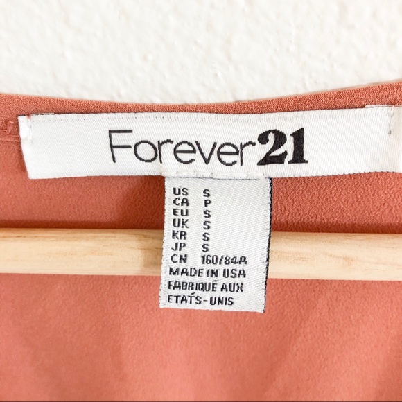 SOLD Forever 21 Rust/ Orange Sheer High Low Dress - Picture 2 of 2